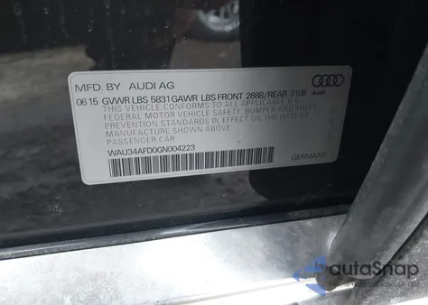 2016 Audi A8 L 3.0T from USA, damaged, VIN WAU34AFD0GN004223